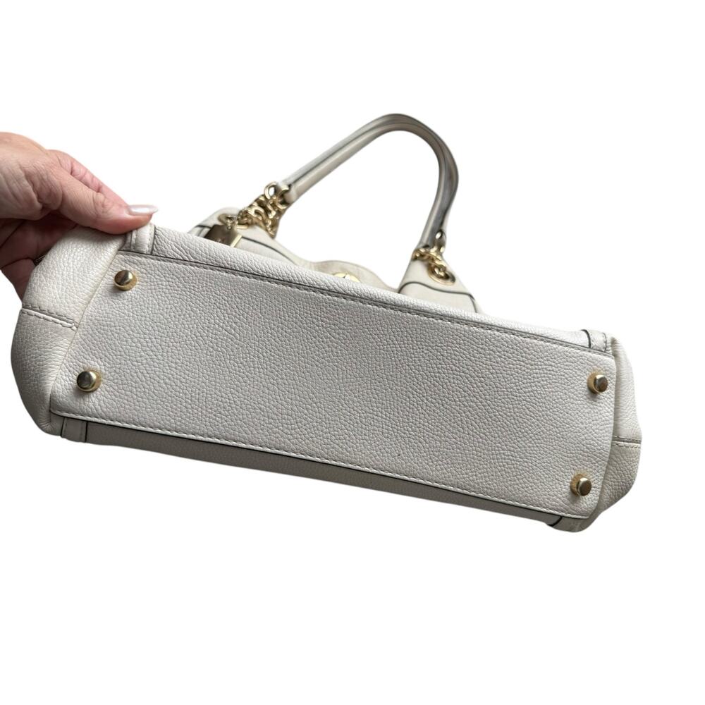 Coach Cream Turlock Edie Pebbled Leather Shoulder Bag - Picture 5 of 13